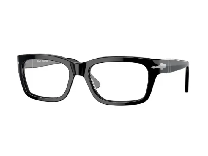 Uomo Persol PO3301S 95/GG Occhiali da sole Acetato Nero Blu Squadrata Fotocromatiche