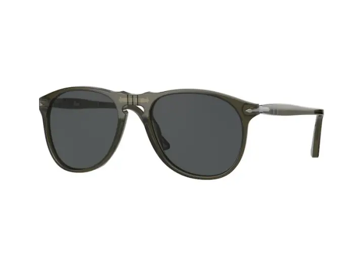 Uomo Persol PO9649S 1103B1 Occhiali da sole Plastica Grigio Grigio Pilot