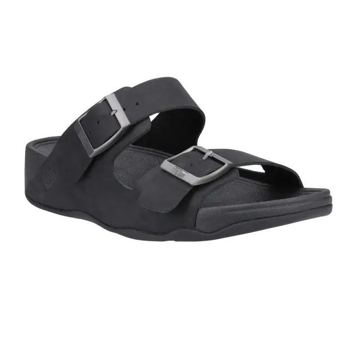 Ciabatte da Uomo FitFlop Gogh Moc in Pelle 11 UK nero