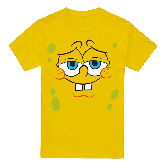 Maglietta SpongeBob SquarePants da uomo con il volto sicuro XXL giallo
