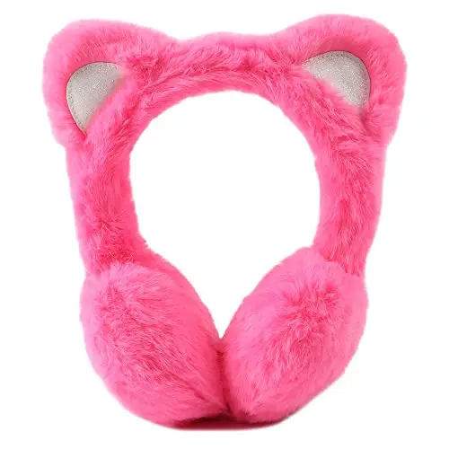 Pesaat Scaldaorecchie invernali per bambini, in morbido peluche, per ragazze, ragazzi, con graziosa spina di gatto