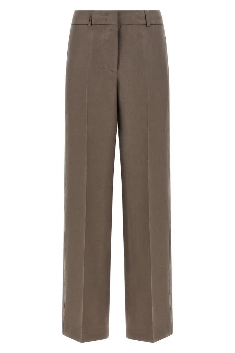 PESERICO Pantalone Lino Marrone