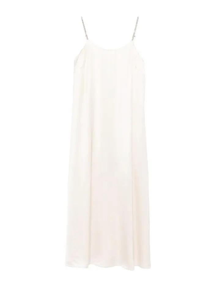 Vestito lungo bianco Beige