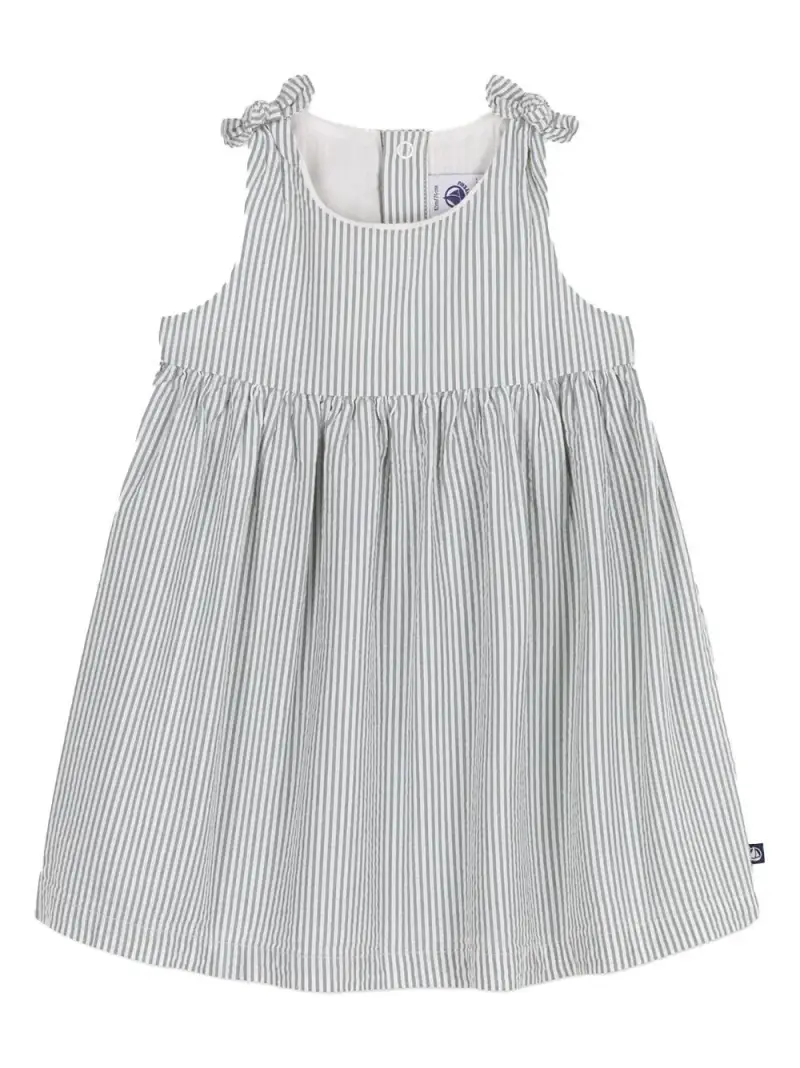 PETIT BATEAU KIDS Abito grigio fantasia a righe