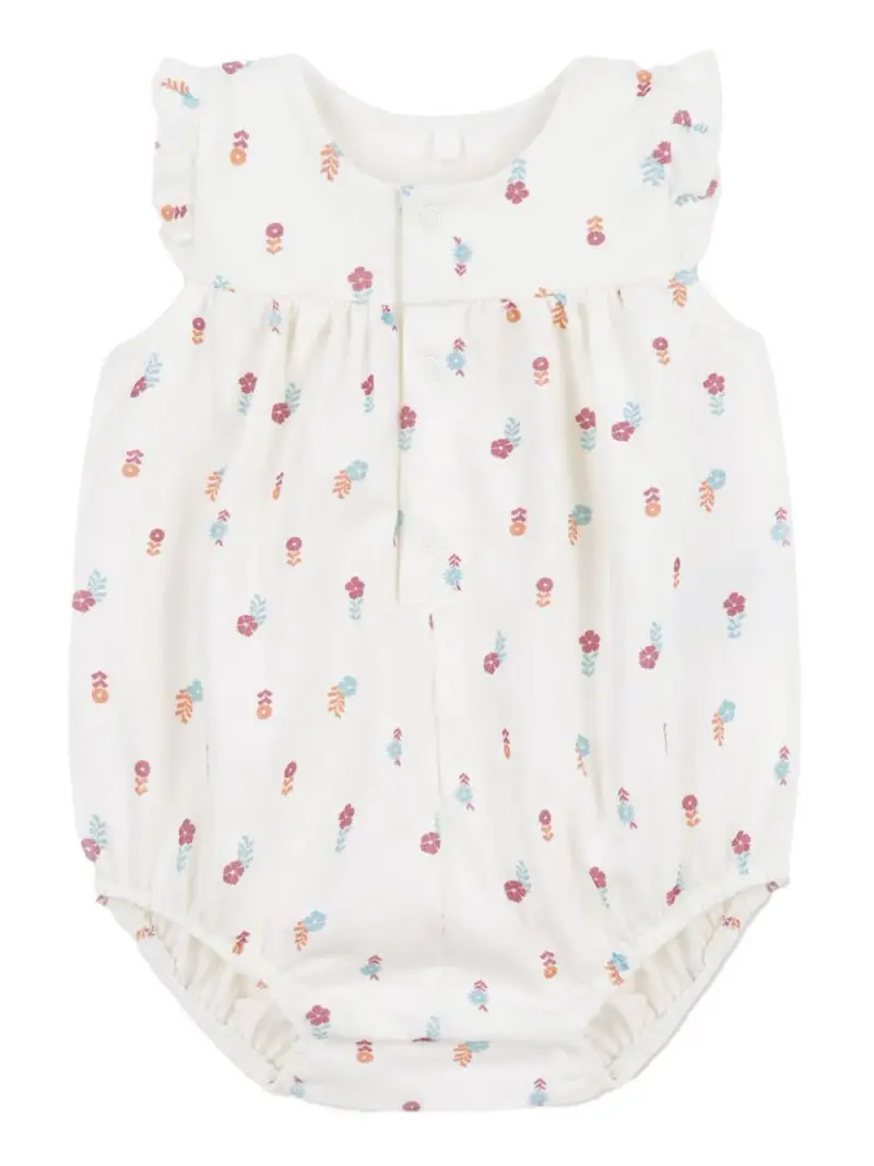 PETIT BATEAU KIDS Tutina crema con fantasia floreale