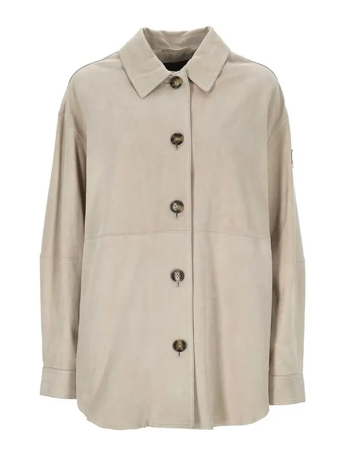 Peuterey Giacca in pelle scamosciata Lya Beige