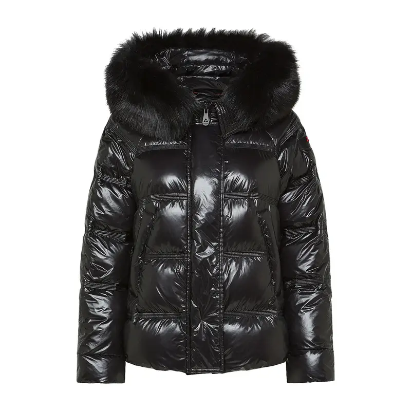 PEUTEREY PIUMINO CON CAPPUCCIO TAKAN MID FUR DONNA Nero