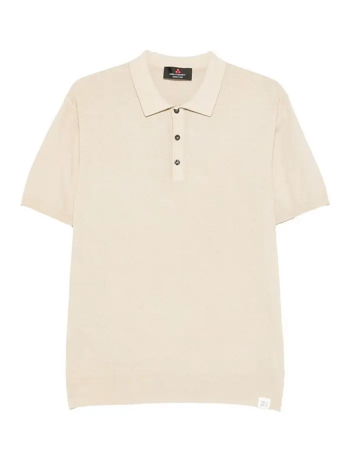 Peuterey Polo Correboi in cotone beige