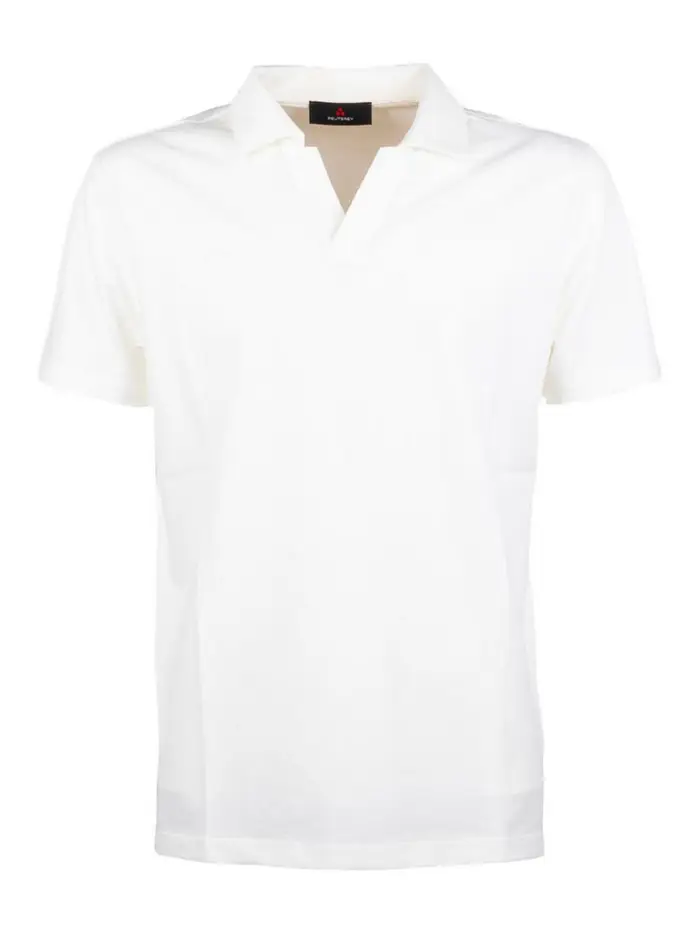 Peuterey Polo di colore bianco a maniche corte
