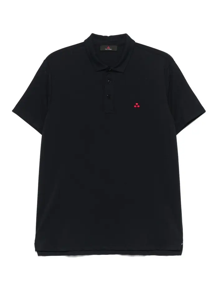 Peuterey Polo in colore blu con logo e maniche corte