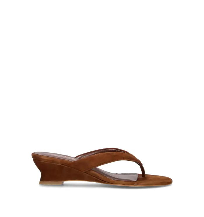 PHIL MELVIS Sandalo donna marrone in suede Vario