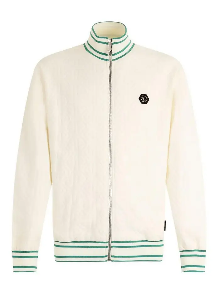 Philipp Plein Felpa con cerniera Crema