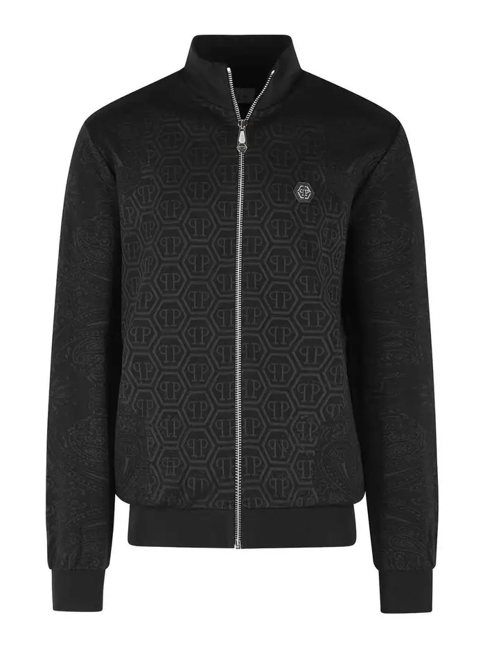 Philipp Plein Felpa in misto cotone nero