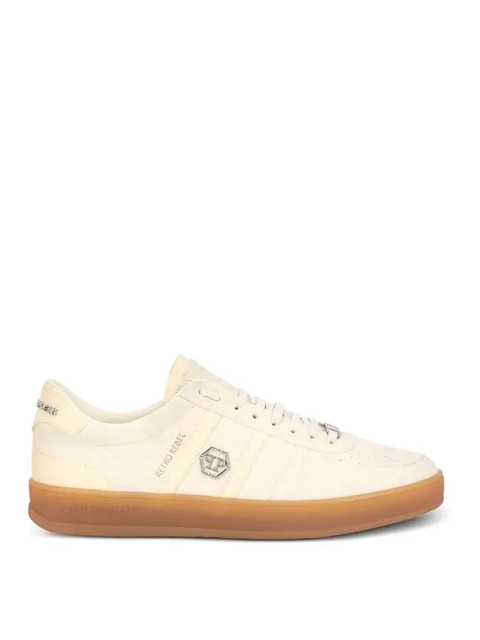 Philipp Plein Scneaker in pelle scamosciata ribelle retrÃ² Bianco