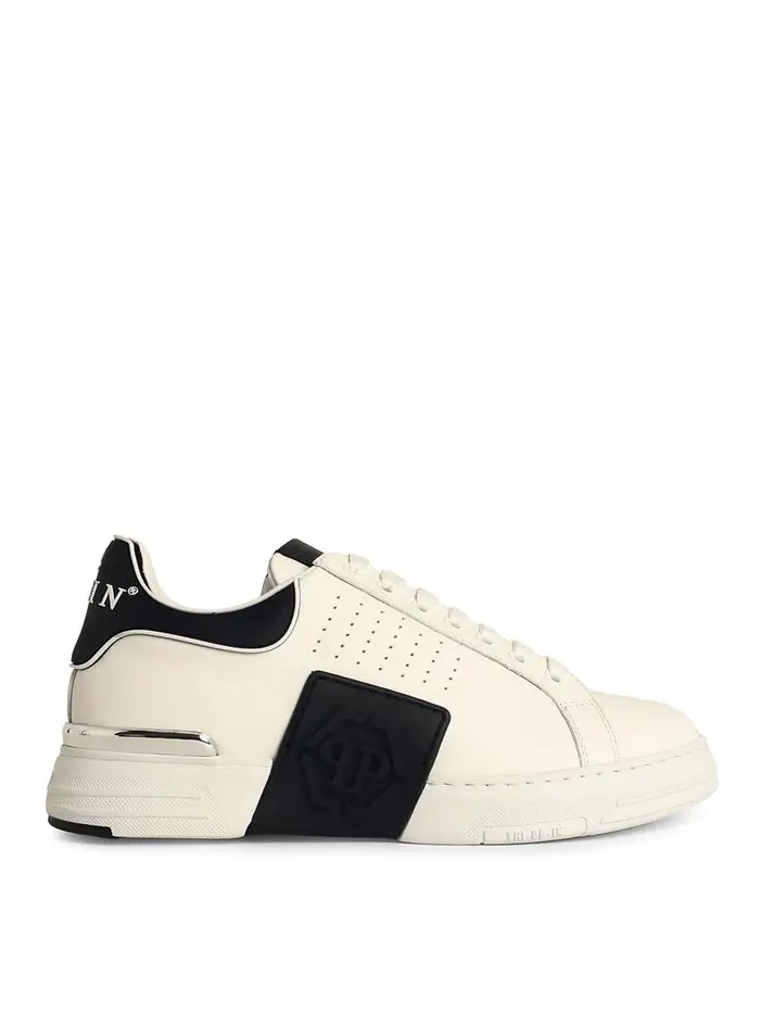 Philipp Plein Sneaker in pelle bianca fantasma lo-top Bianco