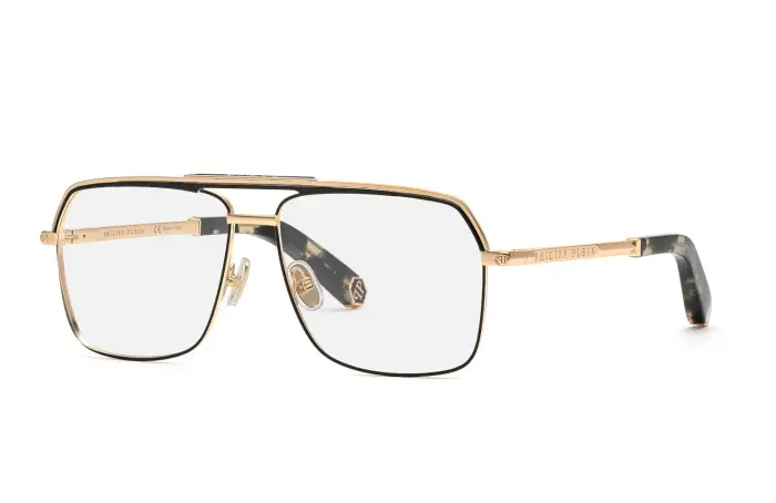 Philipp Plein Uomo VPP085M PURE PLEIN 02AM Montature da vista Metallo Oro Squadrata