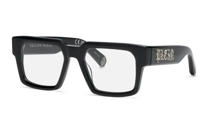 Philipp Plein Uomo VPP156M PLEIN MASTER 700 Montature da vista Acetato Nero Squadrata
