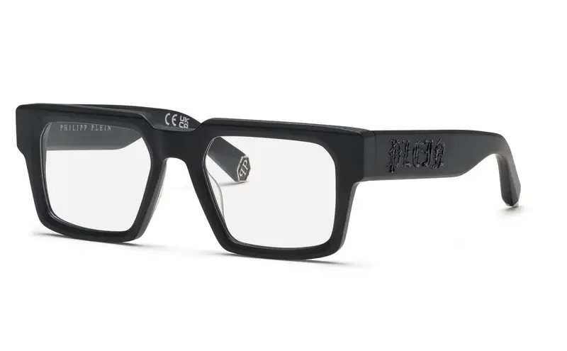 Philipp Plein Uomo VPP156M PLEIN MASTER 703 Montature da vista Acetato Nero Squadrata