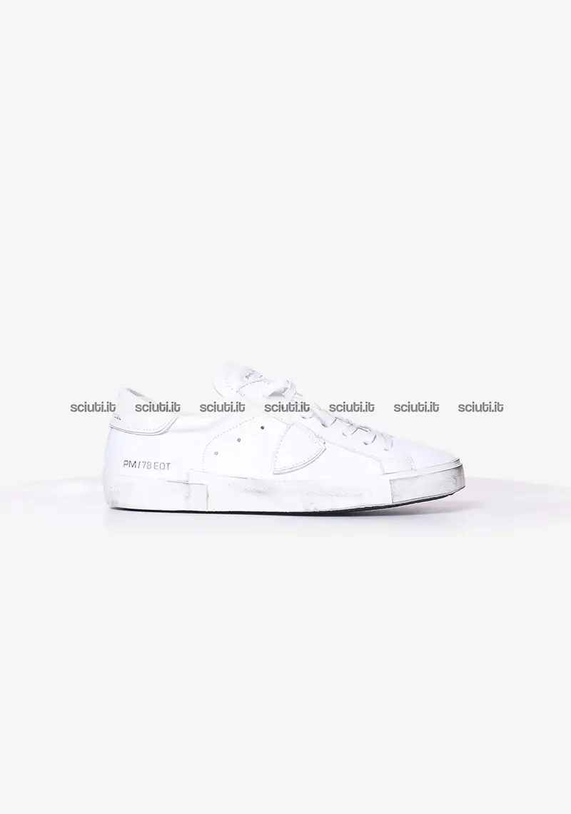 Scarpe Philippe Model uomo bianche PRSX basic in pelle