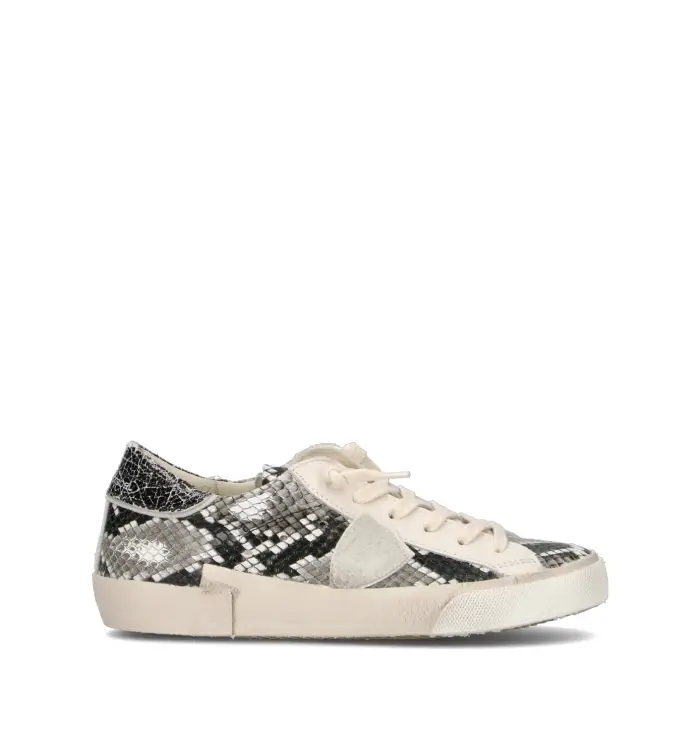 Sneaker donna bianca/pitonata Vario