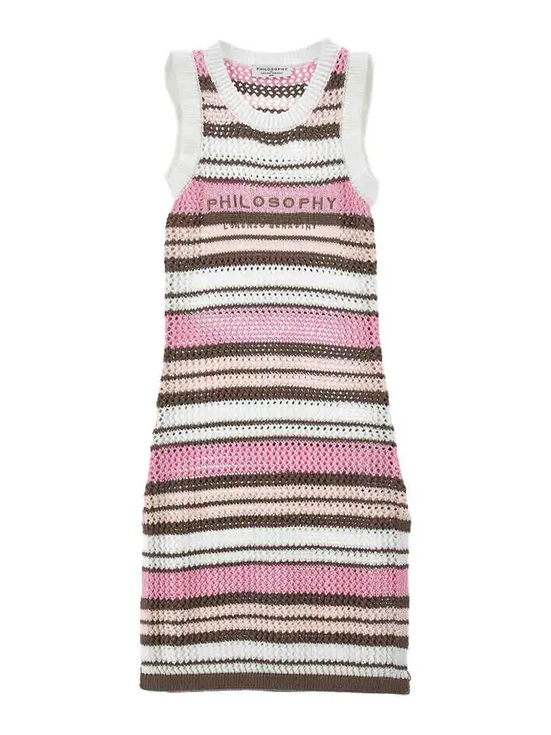 Philosophy di Lorenzo Serafini Abito Con Logo Beige