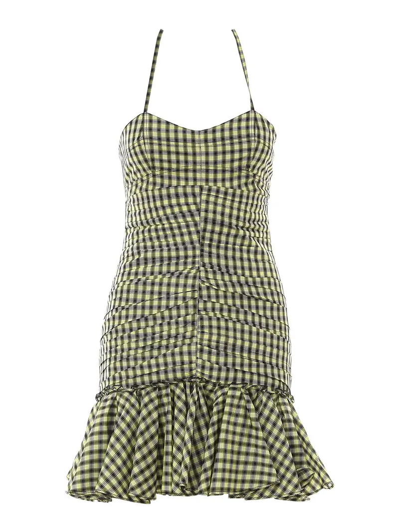 Abito motivo Vichy Verde