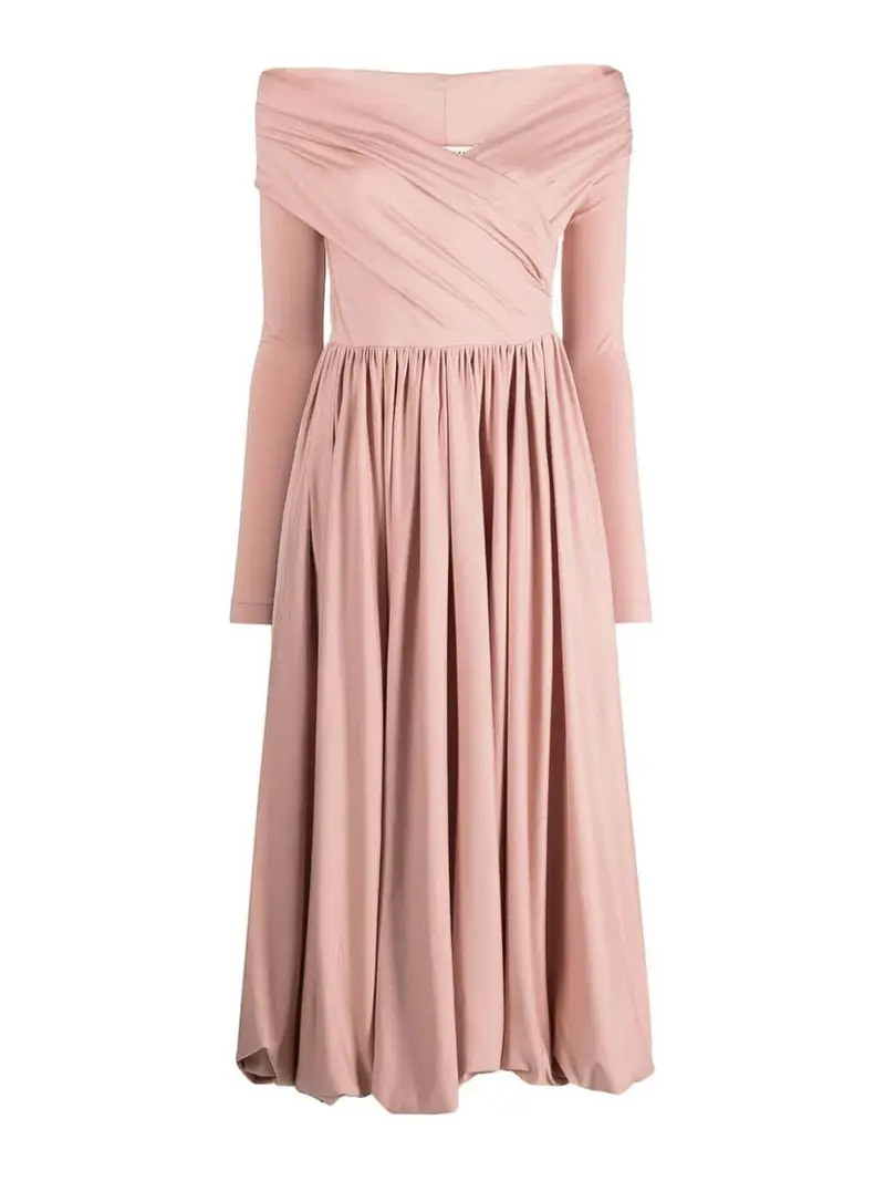 Philosophy di Lorenzo Serafini Abito rosa plissettato