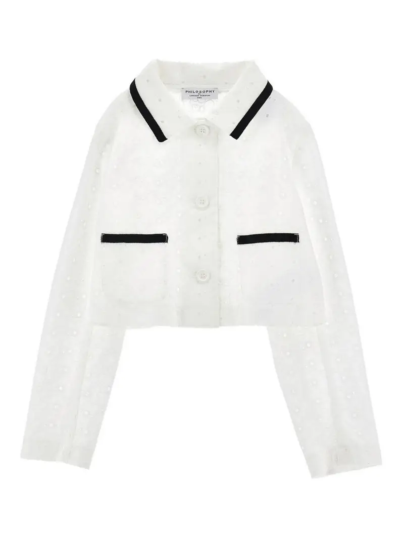 Philosophy di Lorenzo Serafini Camicia Crop Crema