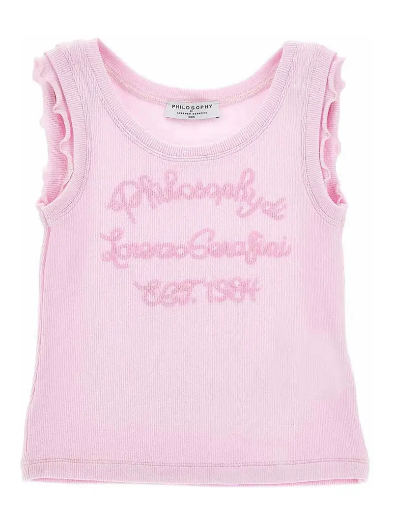 Philosophy di Lorenzo Serafini Canotta Con Logo Color Carne E Neutri