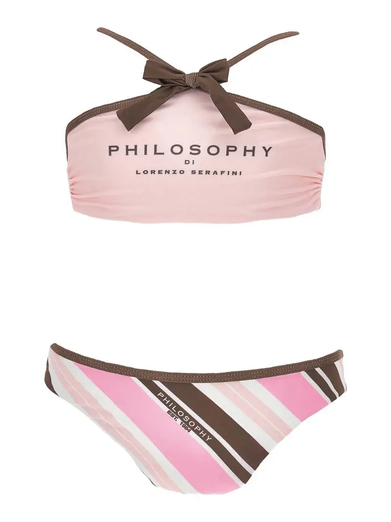 Philosophy di Lorenzo Serafini Costume Con Logo Beige