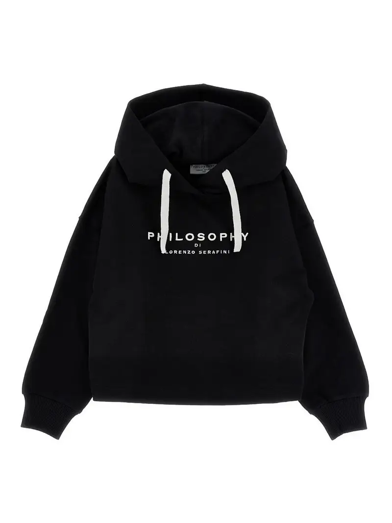 Philosophy di Lorenzo Serafini Felpa Con Logo Nero