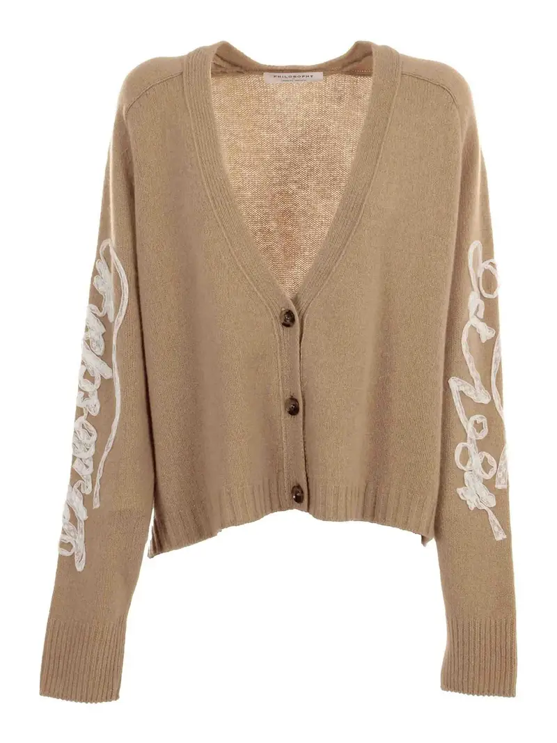Philosophy di Lorenzo Serafini Maglia Cashmere Riciclato Beige