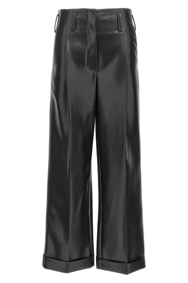PHILOSOPHY DI LORENZO SERAFINI Pantalone Eco Pelle Nero