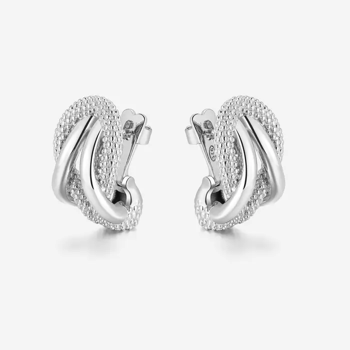 Orecchini A Lobo In Argento 925 Foedus Pianegonda Eleganti Donna