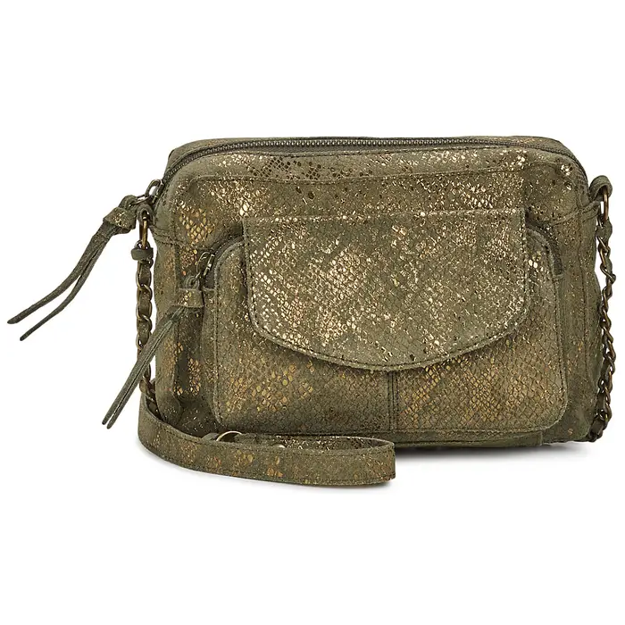 Pieces Borsa a tracolla PCNAINA LEATHER CROSS BODY Kaki