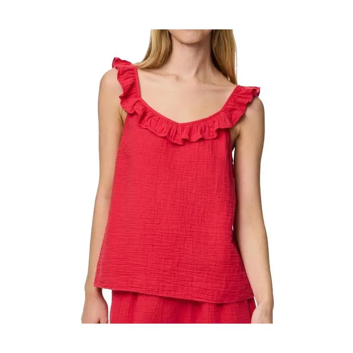 Pieces Camicetta Astina Rosso