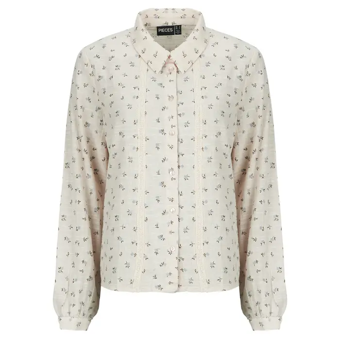 Pieces Camicia PCJOLLIE LS SHIRT Beige