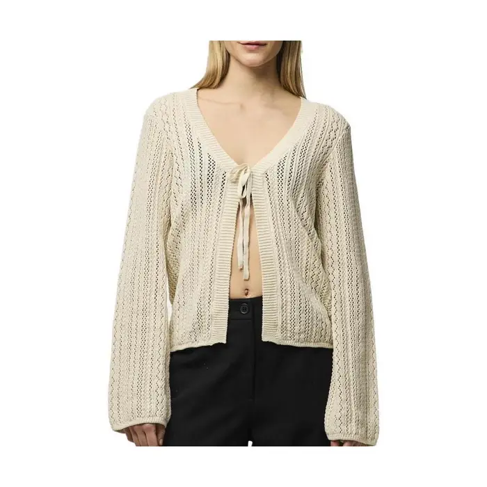 Pieces Gilet / Cardigan Pcnuka Knit Bianco