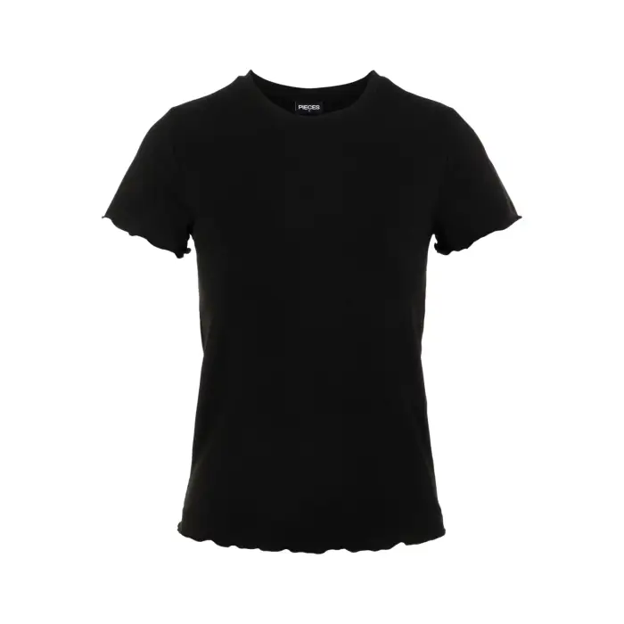 Pieces Maglietta donna con scollo a o Nicca Noir