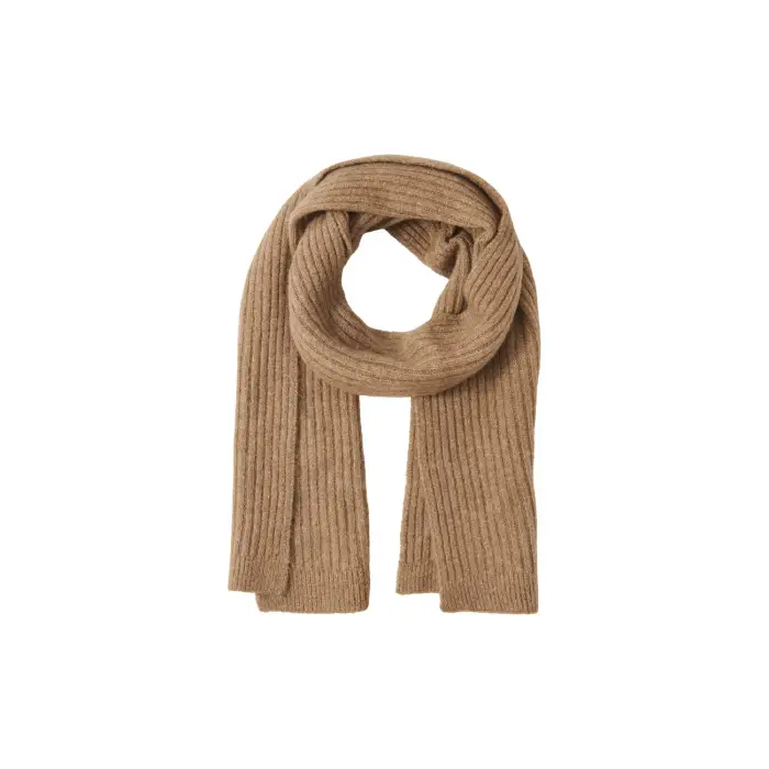 Pieces sciarpa di lana lunga da donna Jeslin Marron