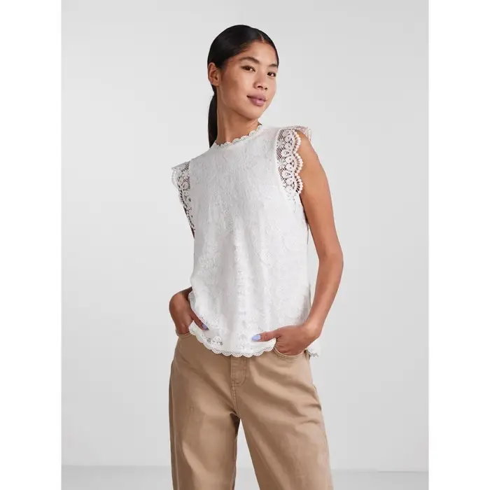 Pieces Top 17120454 OLLINE-CLOUD DANCER Beige