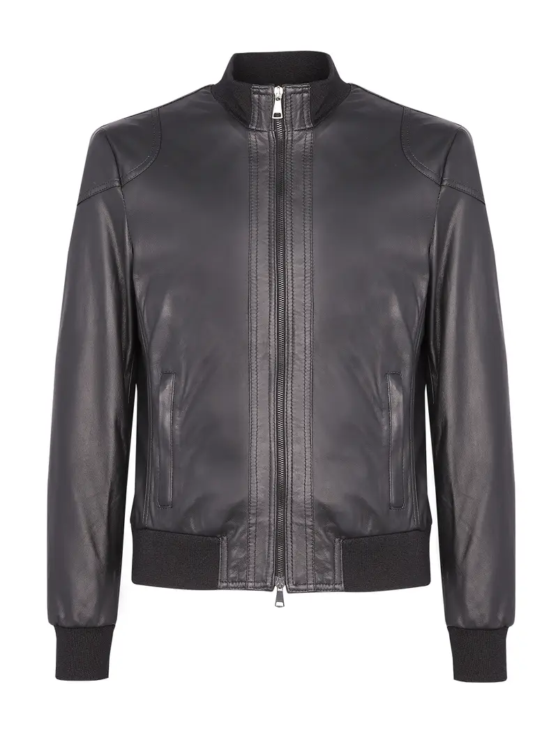 Pierotucci Bomber In Pelle Nera Eu