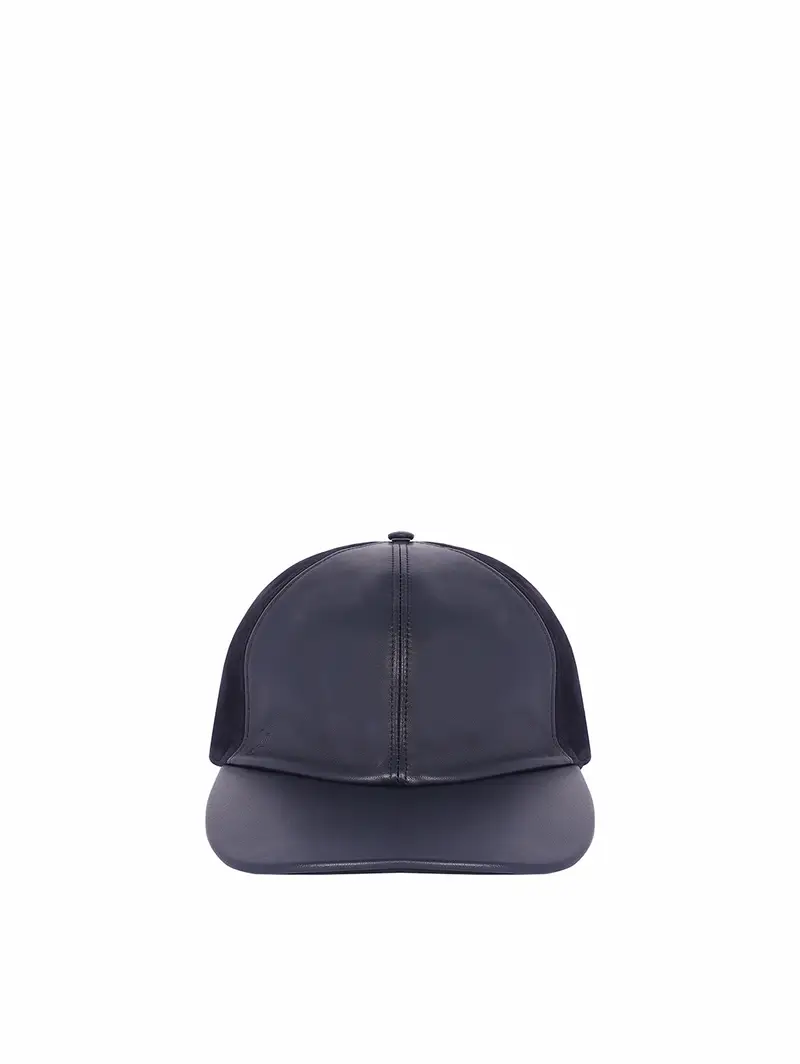 Pierotucci Cappello Baseball In Pelle Blu