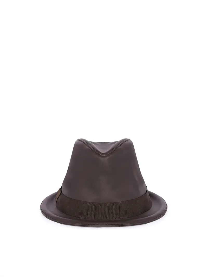 Pierotucci Cappello Fedora In Pelle (60-61cm)