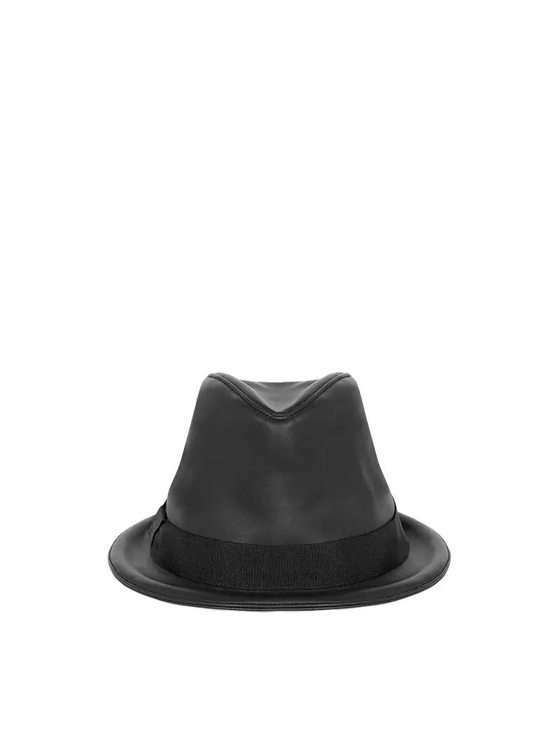 Pierotucci Cappello Fedora In Pelle (60-61cm)