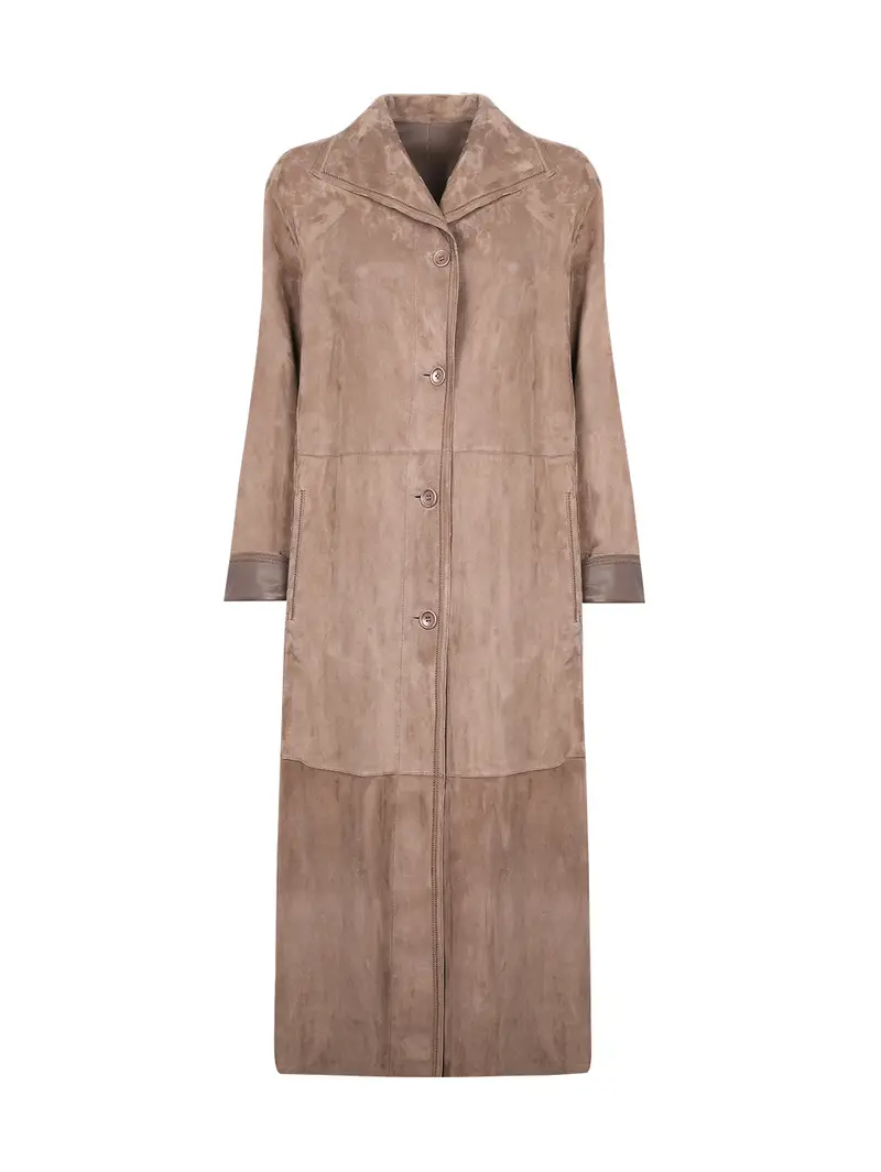 Pierotucci Giaccone Lungo Reversibile Taupe Beige Eu