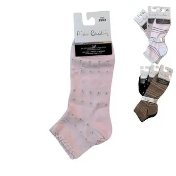 Pierre Cardin CALZINO QUARTER DONNA MODA FILO DI SCOZIA E32 (3 PAIA)