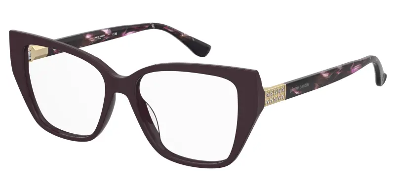 Pierre Cardin Donna P C 8551 LHF Montature da vista Acetato Bordeaux Farfalla Normale