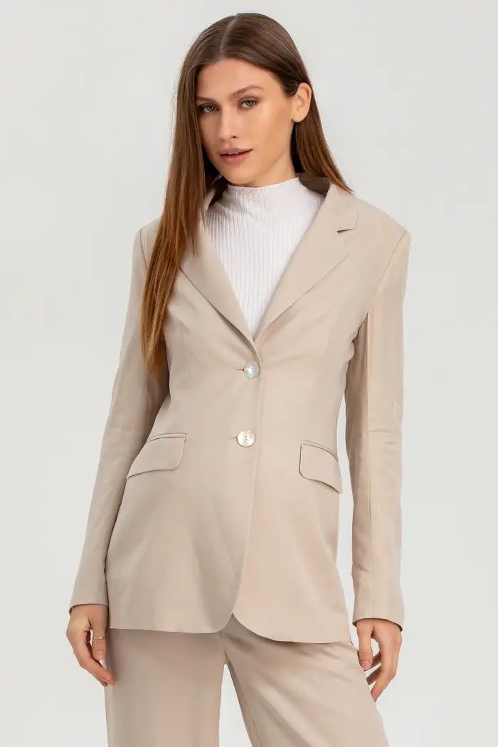 Pietro Brunelli Maternity ELIANA | Giacca Premaman Ice Beige
