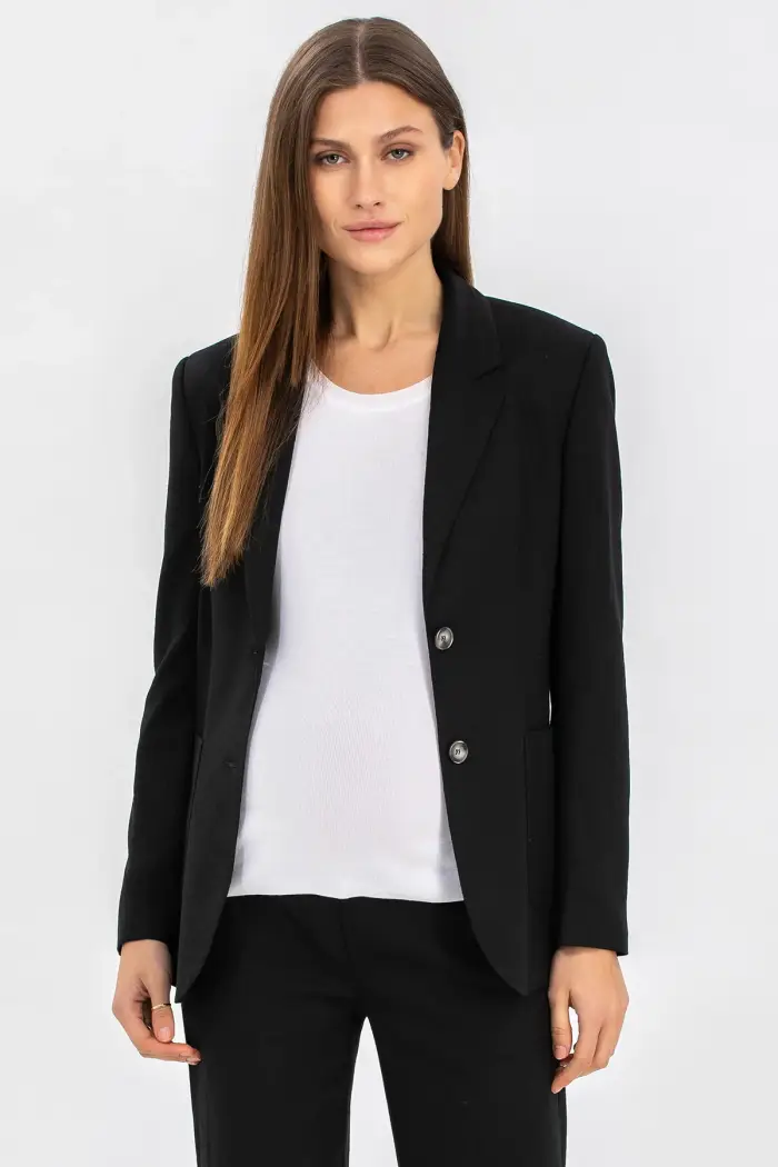 HARPER | Giacca Premaman in Lino Nero Black